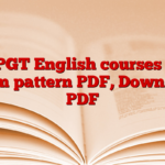 UP PGT English courses and exam pattern PDF, Download PDF