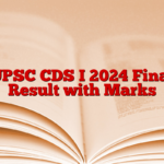 UPSC CDS I 2024 Final Result with Marks