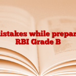 5 mistakes while preparing RBI Grade B