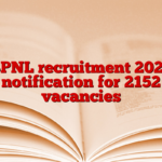 BPNL recruitment 2025 notification for 2152 vacancies