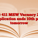 BRO 411 MSW Vacancy 2025 Application ends 10th pass tomorrow