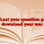 Bed Last year question paper download year war