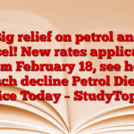 Big relief on petrol and diesel! New rates applicable from February 18, see how much decline Petrol Diesel Price Today – StudyToper