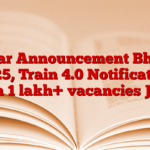 Bihar Announcement Bharti 2025, Train 4.0 Notification with 1 lakh+ vacancies Jald!