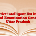 District intelligent list in UP Bed Examination Center Uttar Pradesh