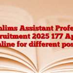 Drrmlims Assistant Professor Recruitment 2025 177 Apply online for different posts