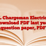 HCL Chargeman Electrician Download PDF last year question paper, PDF