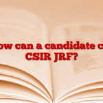 How can a candidate cut CSIR JRF?