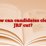 How can candidates clean JRF cut?