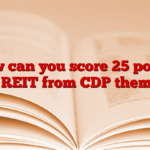 How can you score 25 points in REIT from CDP theme?