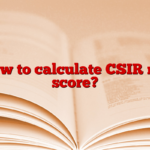 How to calculate CSIR net score?