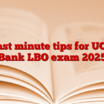 Last minute tips for UCO Bank LBO exam 2025