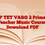 MP TET VARG 2 Primary Teacher Music Course, Download PDF