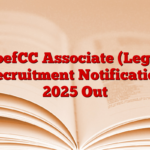 MoefCC Associate (Legal) Recruitment Notification 2025 Out