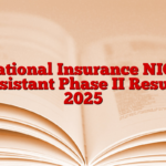 National Insurance NICL Assistant Phase II Results 2025