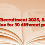 PFC Recruitment 2025, Apply online for 30 different posts