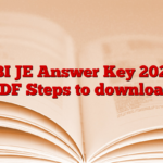 RBI JE Answer Key 2025, PDF Steps to download