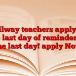 Railway teachers apply on the last day of reminder on the last day! apply Now