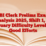 SBI Clerk Prelims Exam Analysis 2025, Shift 1, 22 February Difficulty Level and Good Efforts