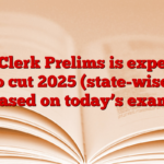 SBI Clerk Prelims is expected to cut 2025 (state-wise) based on today’s exam.