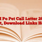 SBI Po Pet Call Letter 2025 Out, Download Links Here