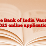 State Bank of India Vacancy 2025 online application