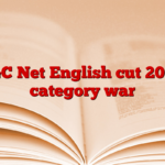 UGC Net English cut 2025, category war