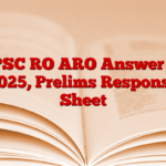 UKPSC RO ARO Answer Key 2025, Prelims Response Sheet