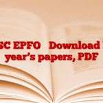 UPSC EPFO ​​Download last year’s papers, PDF