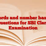 Words and number based questions for SBI Clerk Examination