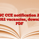 APSC CCE notification 2025 for 262 vacancies, download PDF