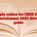 Apply online for CSIR IGIB Recruitment 2025 driver posts