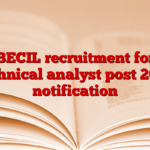 BECIL recruitment for technical analyst post 2025 notification