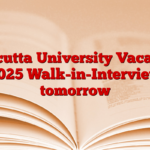 Calcutta University Vacancy 2025 Walk-in-Interview tomorrow