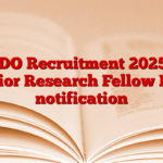 DRDO Recruitment 2025 18 Junior Research Fellow Post notification