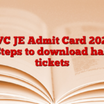 DVC JE Admit Card 2025, Steps to download hall tickets