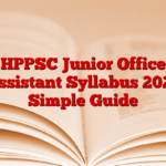 HPPSC Junior Office Assistant Syllabus 2025 Simple Guide