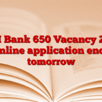 IDBI Bank 650 Vacancy 2025 Online application ends tomorrow