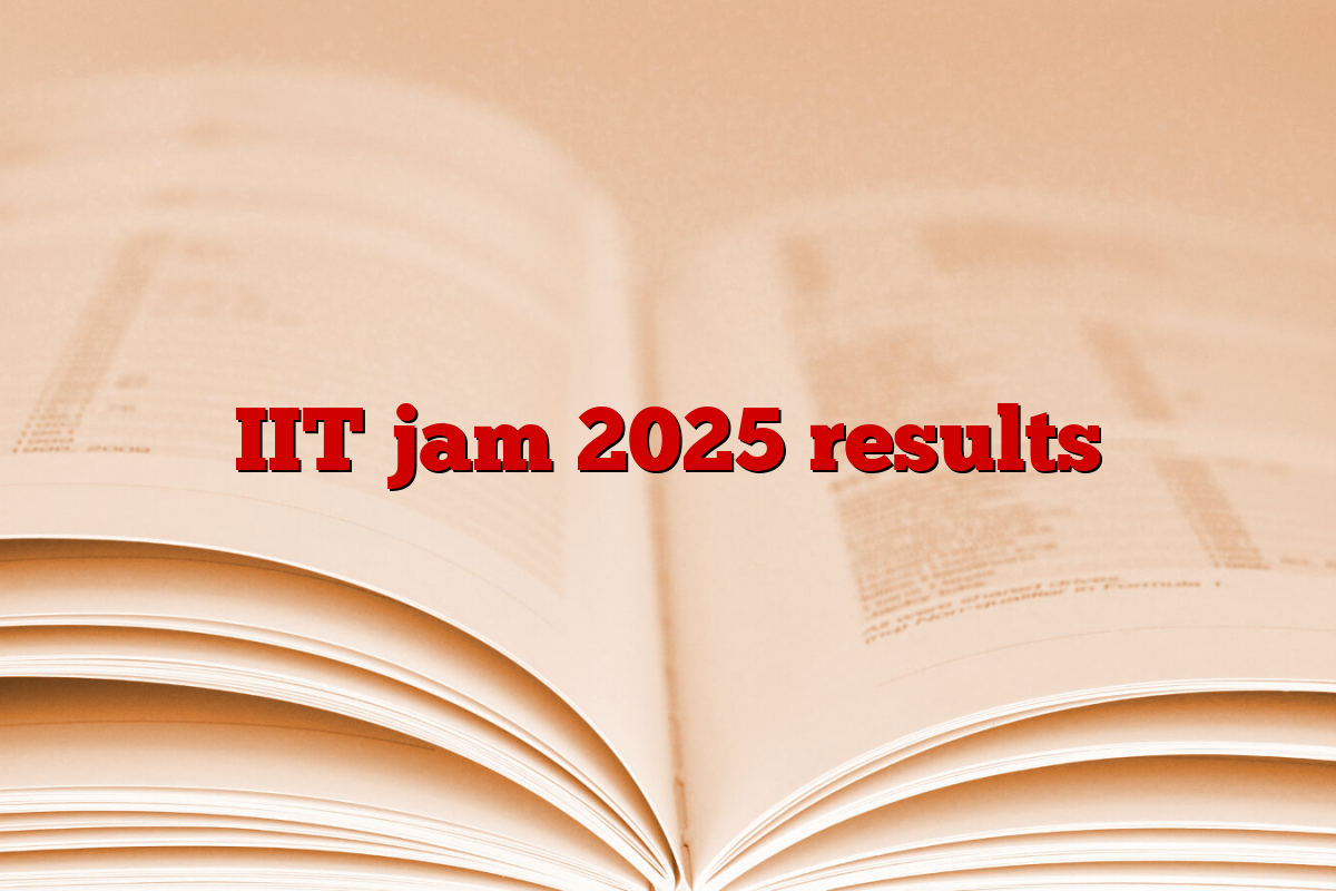 IIT jam 2025 results