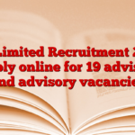 ITI Limited Recruitment 2025 Apply online for 19 advisors and advisory vacancies