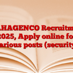 MAHAGENCO Recruitment 2025, Apply online for various posts (security)