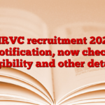 MRVC recruitment 2025 notification, now check eligibility and other details