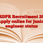 NIRDPR Recruitment 2025 Apply online for junior engineer status