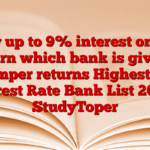 Now up to 9% interest on FD! Learn which bank is giving bumper returns Highest FD Interest Rate Bank List 2025 – StudyToper