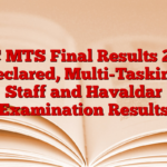 SSC MTS Final Results 2024 declared, Multi-Tasking Staff and Havaldar Examination Results