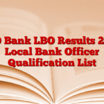 UCO Bank LBO Results 2025, Local Bank Officer Qualification List