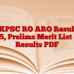 UKPSC RO ARO Results 2025, Prelims Merit List and Results PDF