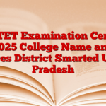 UPTET Examination Center 2025 College Name and Places District Smarted Uttar Pradesh