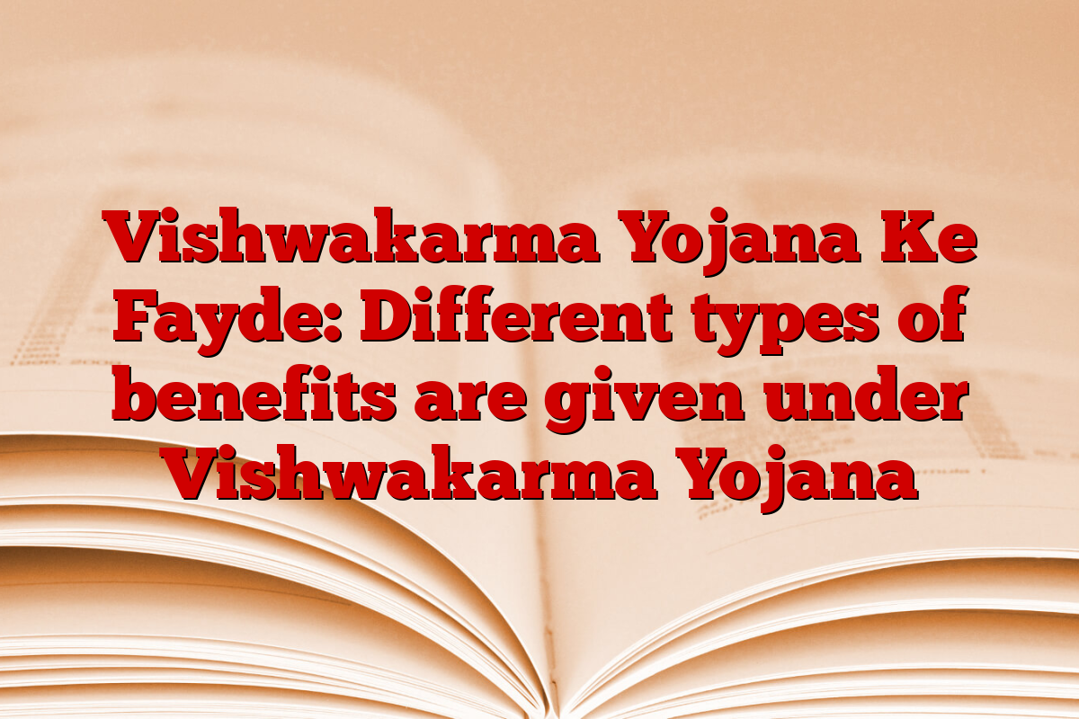 Vishwakarma Yojana Ke Fayde: Different types of benefits are given under Vishwakarma Yojana