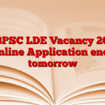 WBPSC LDE Vacancy 2025 Online Application ends tomorrow